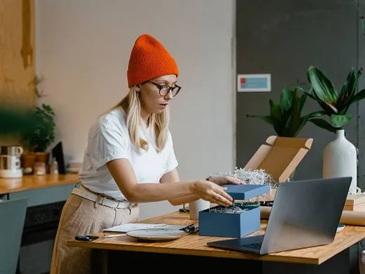 Orders being packed by hand